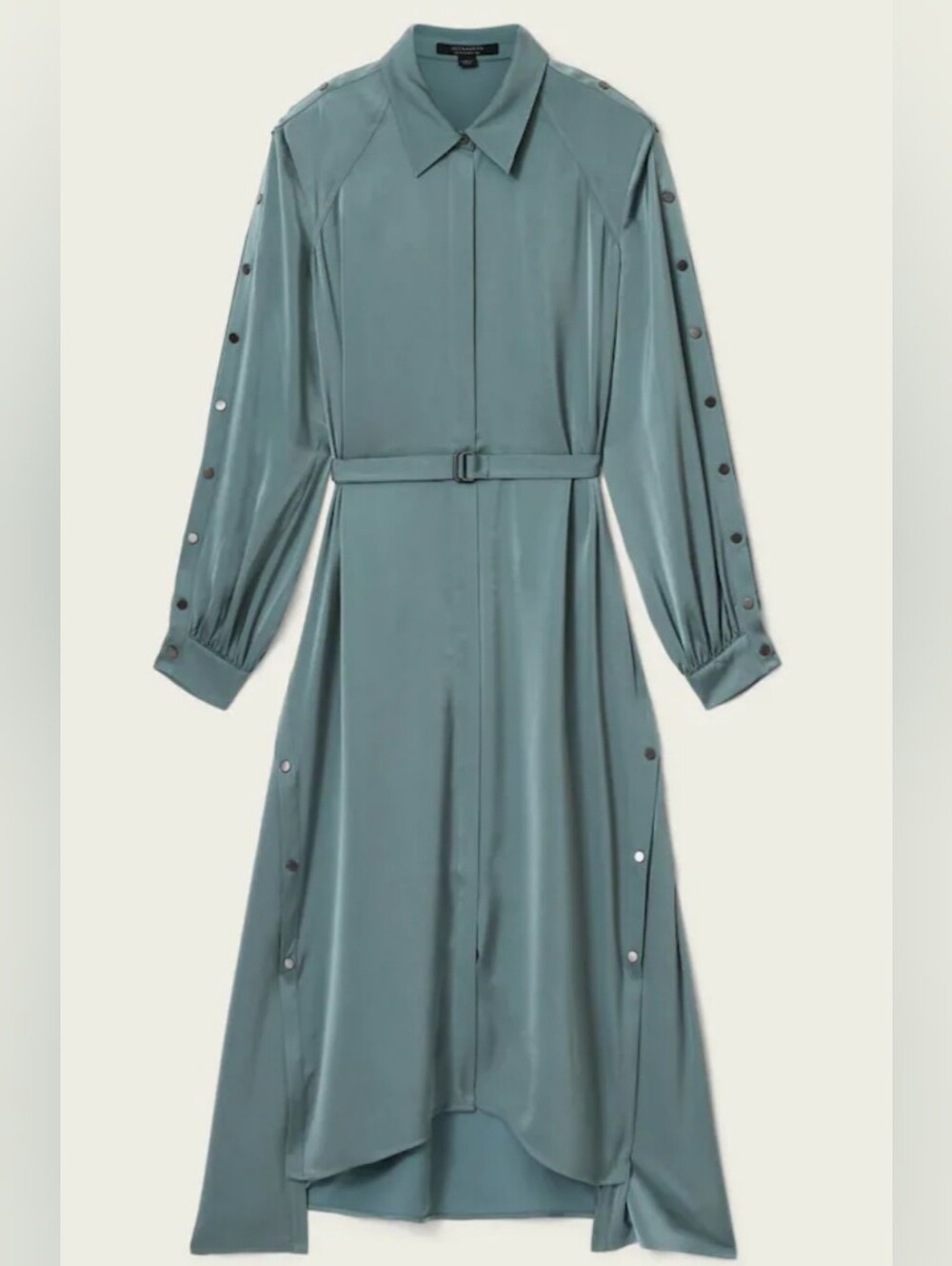 AllSaints Lexi button belted shirt dress